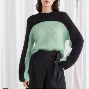 & other stories colourblock sweater